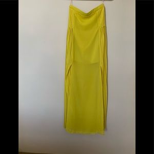 Maxi double slit skirt